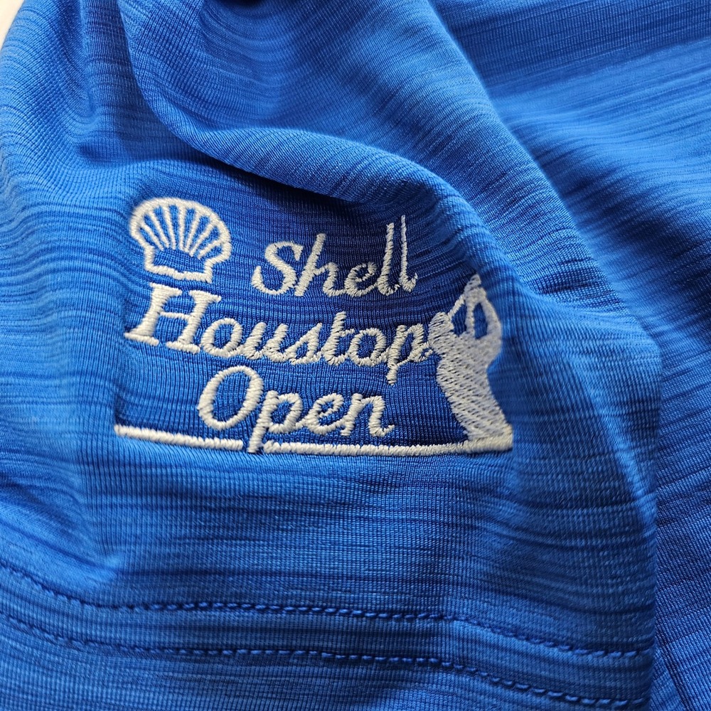 Chase 54 Mens Odyssey Golf Polo Shirt Blue Golf Club of Houston‎ DryFuze Medium - Picture 4 of 10